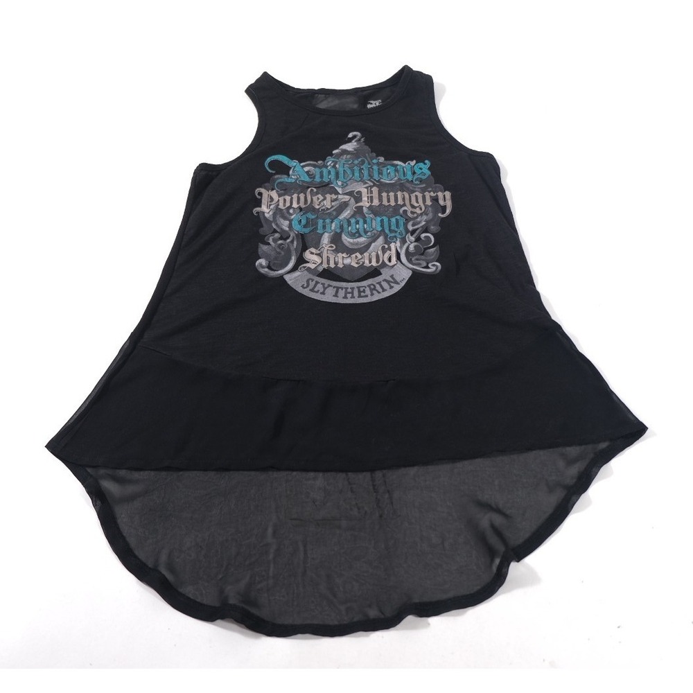 Harry Potter Tank Top Women S Black Slytherin High Low Graphic Racerback Shirt